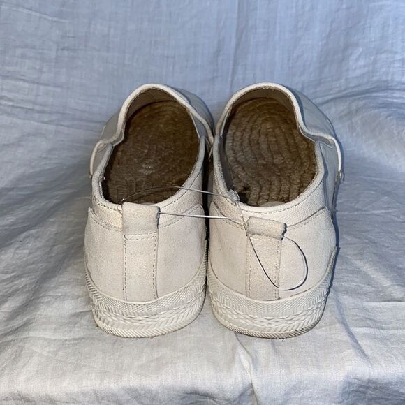 NINE WEST Beige Oranges Leather Espadrille Slip On-8.5 - Picture 5 of 9